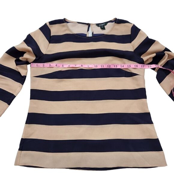 J.Crew Rayon Stripe Blouse - Picture 4 of 7